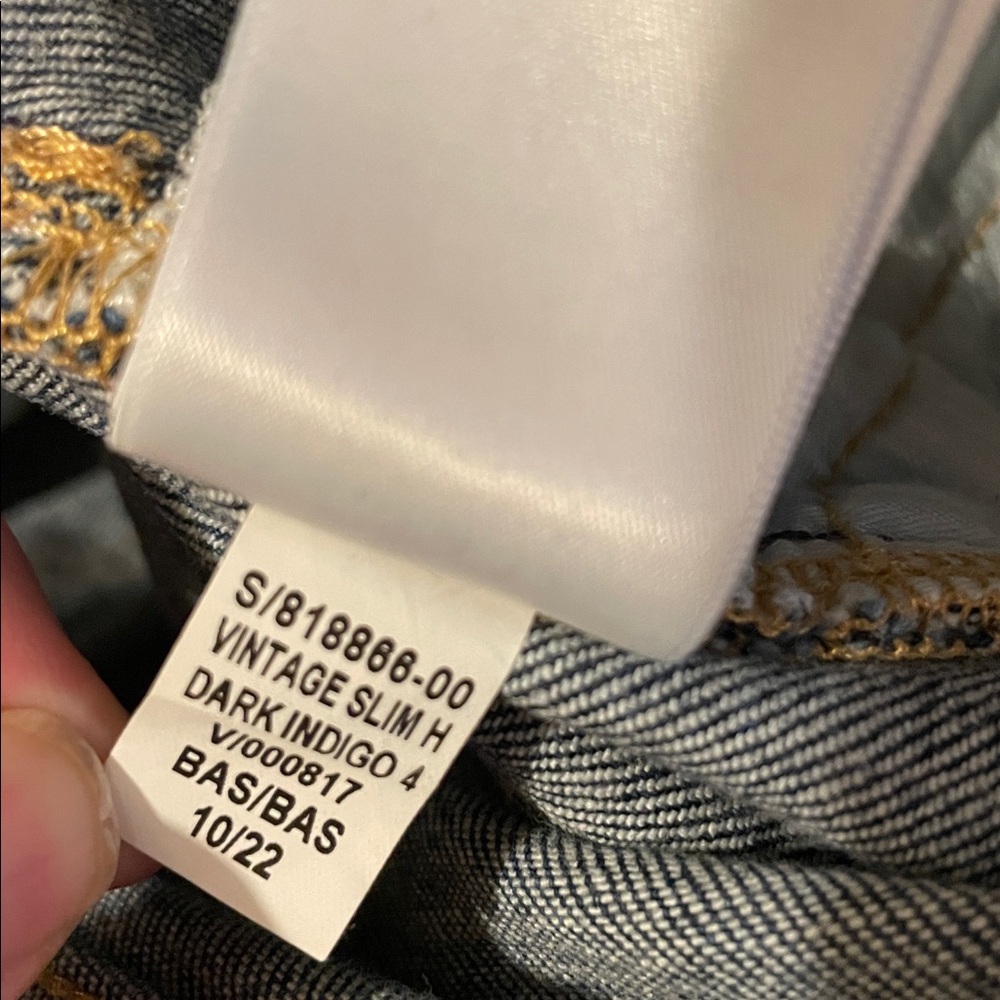 GAP Vintage Slim High Rise Raw Edge Petite Jeans - Picture 10 of 10